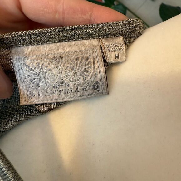 Dantelle Shimmering Silver Short Sleeve Top - Picture 8 of 9